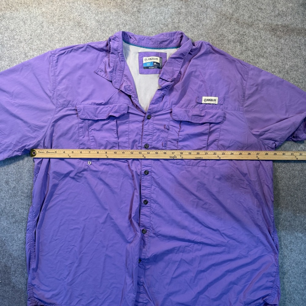 Magellan Fish Gear Relaxed Fit Shirt 4XL Purple Moisture Wicking Mesh Vent - Picture 6 of 11